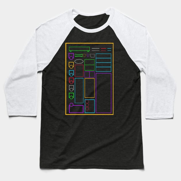 Character sheet design Baseball T-Shirt by Ambrosius